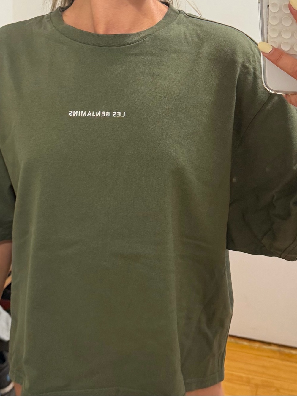 Olive Green Les Benjamins Logo T-Shirt